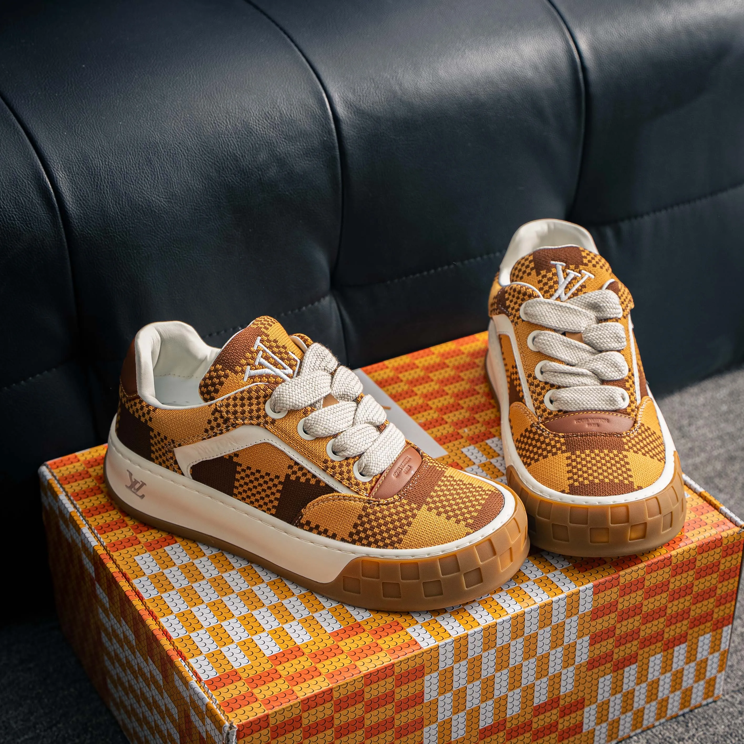 # Premium -- LOUIS VUITTON Tilted Series｜2026 LV Tilted Low Sneakers Series Low-Top Retro Skate Shoes Men Shoes｜